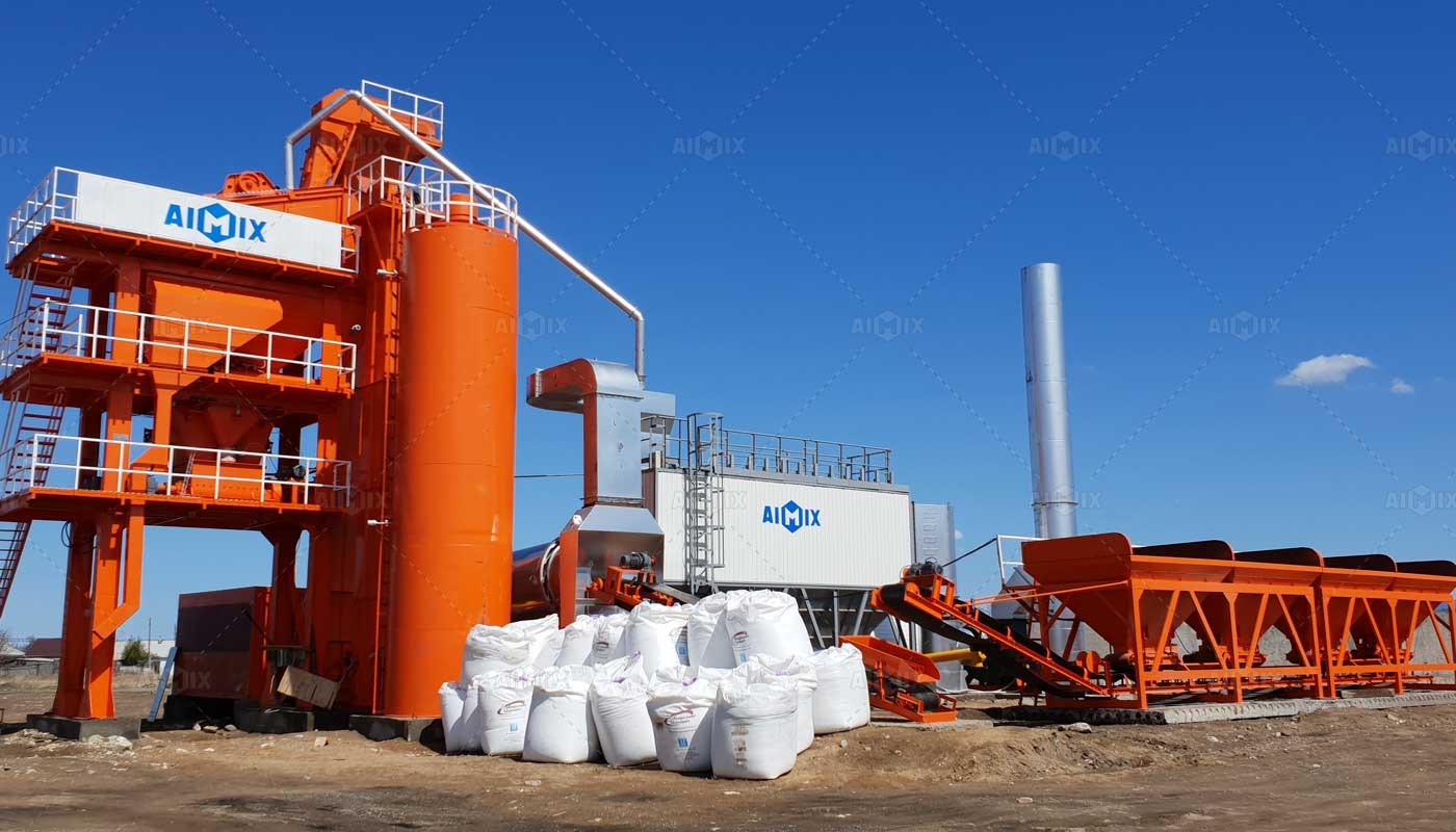 A Comprehensive Look at the Industry Development of Asphalt Production - ALQ80-aimix-asphalt batching plantt-in-Russia.jpg - Aimix Equipment Indonesia