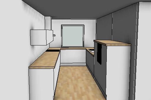 Langt, smalt kjøkken - Rekkehus_3D.jpg - Kaldtvann