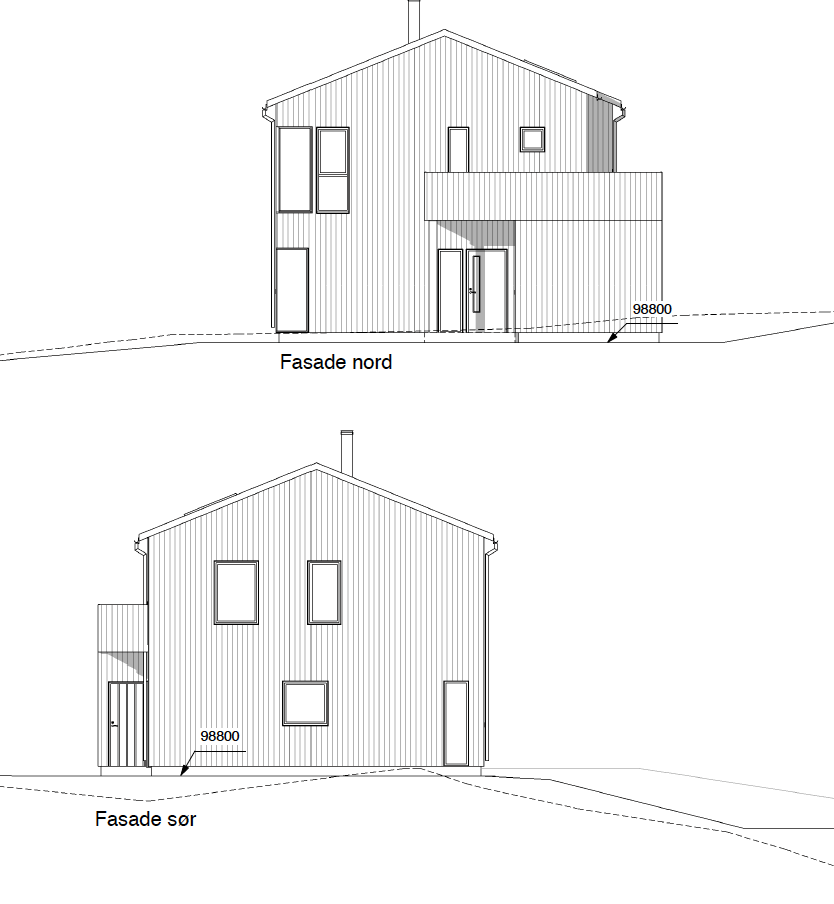 Moderne hus i skogholt med utsikt -  - Nybygger3