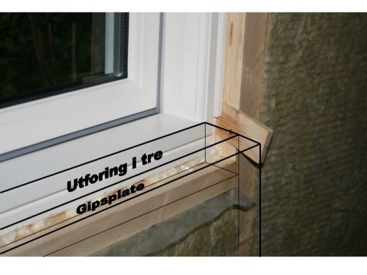 Hvordan liste ut foring på vindu for å få en rett vinduskarm? - Slide1.jpg - JohanHavstad