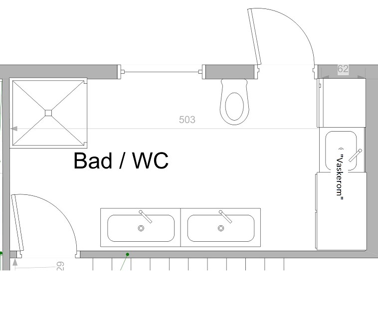 Alternativ til skyvdedører for å skjule vaskerom - bad og vaskerom.jpg - varg