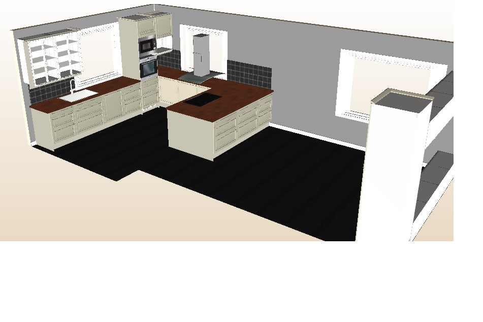 Planlegger nytt kjøkken - flere tegninger - Kjøkken mot halvøy.jpg - Pirium