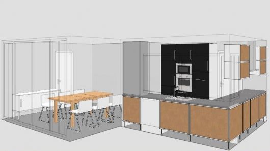 IKEA kjøkken med Abstrakt hvit og Nexus brunsort kjøkkenfronter - kjøkken med møbler 1.jpg - frk_lunde