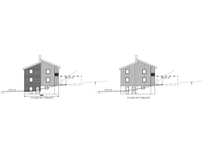 Innspill til fasadetegn​inger egentegnet hus- Please Hjelp;) - Fasade sør-øst rev.08.12.11.jpg - Leiif