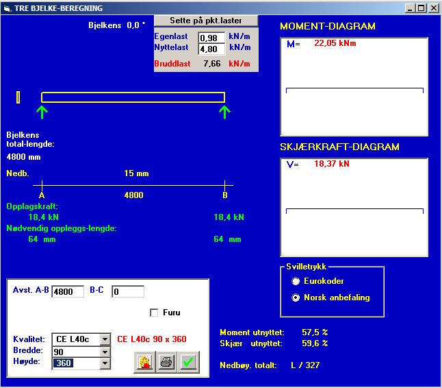 Dimensjonering av limtredrager for veranda - Bjelkeberegning.JPG - Srx