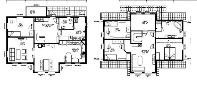 Planløsning: Liten stue, utnyttelse loft - skisse anuz 1 og 2 etg.jpg - Bidda