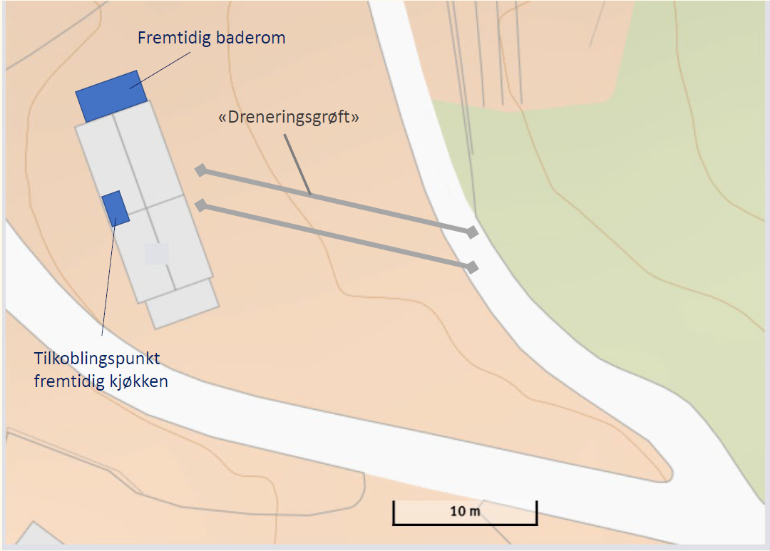 Drenere rundt hus - forberede røropplegg for vann/avløp for fremtidig tilkobling - Baderomplassering.PNG - SnakeBay