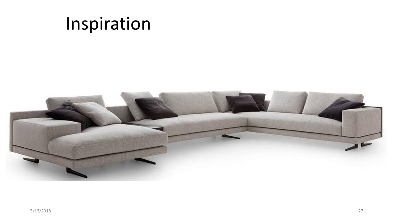 Tilbakemeldinger på egendesignet sofa -  - TFR