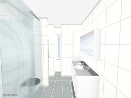 Hvor plasserer jeg fordelerskap på nytt bad med begrenset plass - fra_inngang.jpg - tonyG