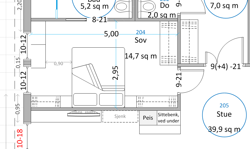 Hjelp! Noen som har tips til smart planløsning for dette soverommet? - Soverom.PNG - ottarba