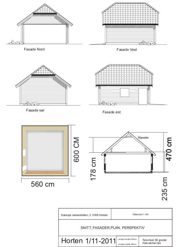 garasjesøknad, snitt og plantegninger - garasje alle tegninger.jpg - Knoff