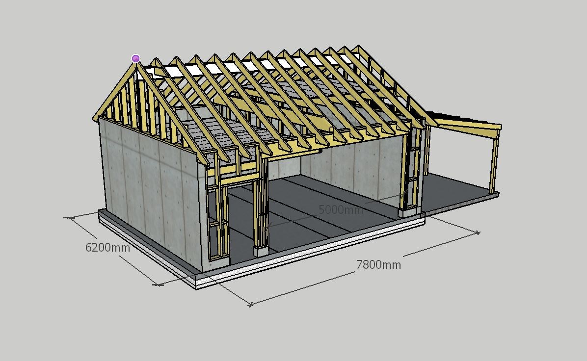 Planlegging av garasje med maks 50 m² BTA - Garasje - perspektiv 1.JPG - sibo