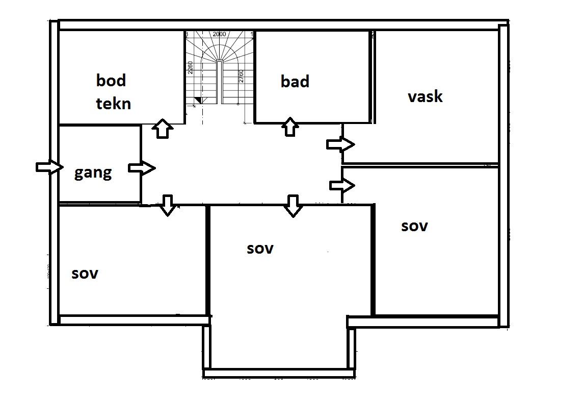 Hjelp til planløsningen... - skisse viviankams kjeller.jpg - Bidda