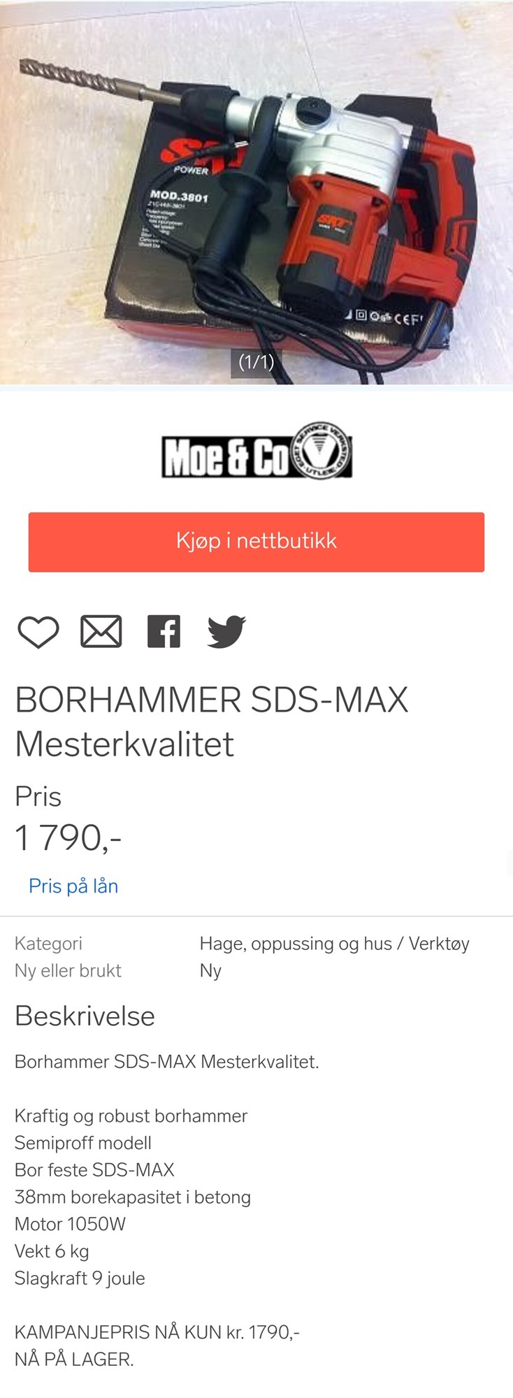 Budsjettkjøp av borhammer - IMG_20170830_085649.jpg - Tandstad