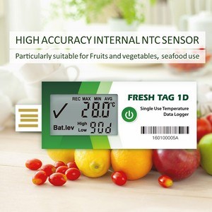 Several Single Use Temperature Data Loggers for Blueberry Cold Chain -  - freshliance