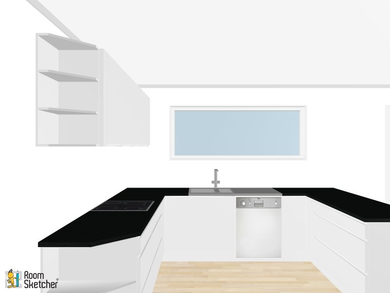 Stort og godt kjøkken midt i huset - innspill på foreslått løsning - RoomSketcher Snapshot kjøkken 3.jpg - emilskj