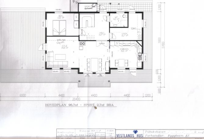 14370 pr kvm på dette huset. Pluss garasje.. ER DET BILLIG?? Totalt 4 mill. - plan hovudleilighet.jpg - annuz