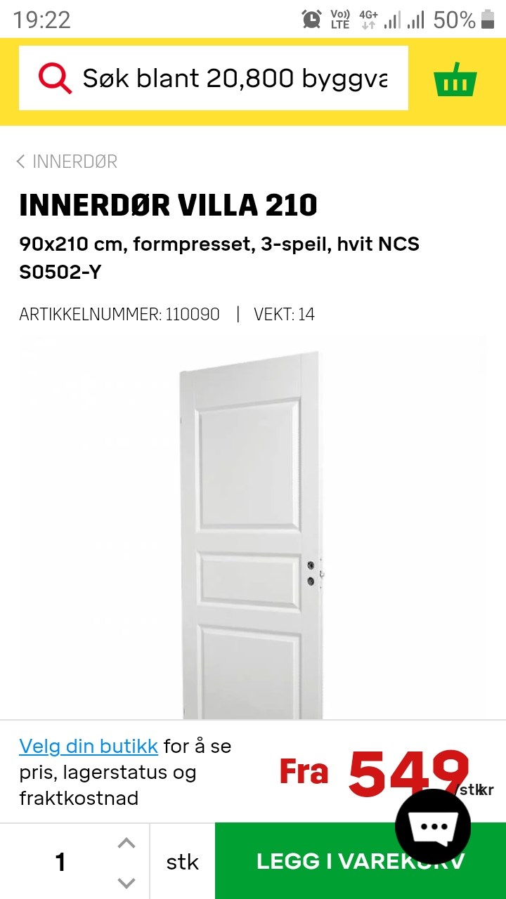 Bestilt ny dør som er for liten 🤔 - Screenshot_20220407-192249_Samsung Internet.jpg - elektrikern