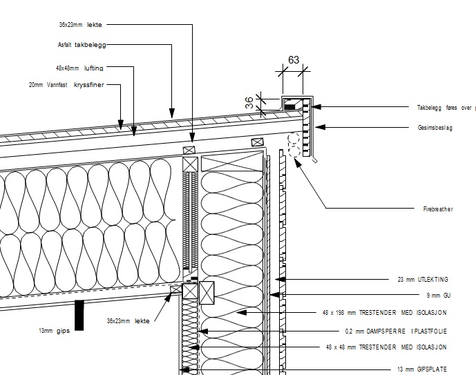 Oppbygning av flatt tak (fall 1:40) - tak1.jpg - Kenneth R