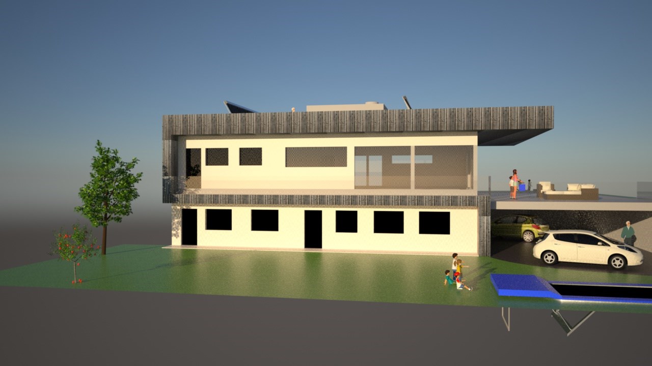 Bygge hus på 1 mål tomt med utsikt - Plassering av 2 etg betonghus  -  - eivindcom